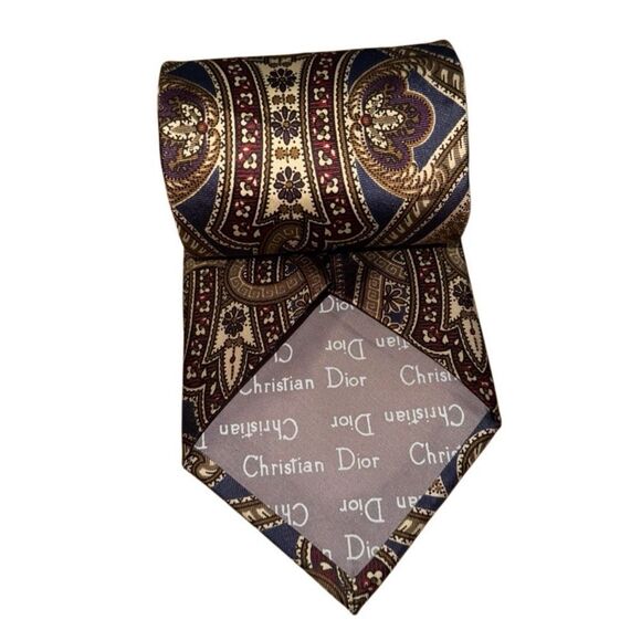Christian Dior Men's 100% All Silk Vintage Tie - Picture 1 of 6